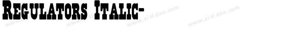 Regulators Italic字体转换